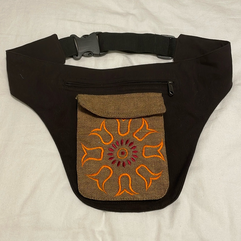 NWT Handmade Embroidered Boho Hippie Fanny Pack